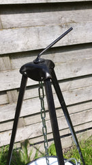 Driepoot zwart gelakt 100cm